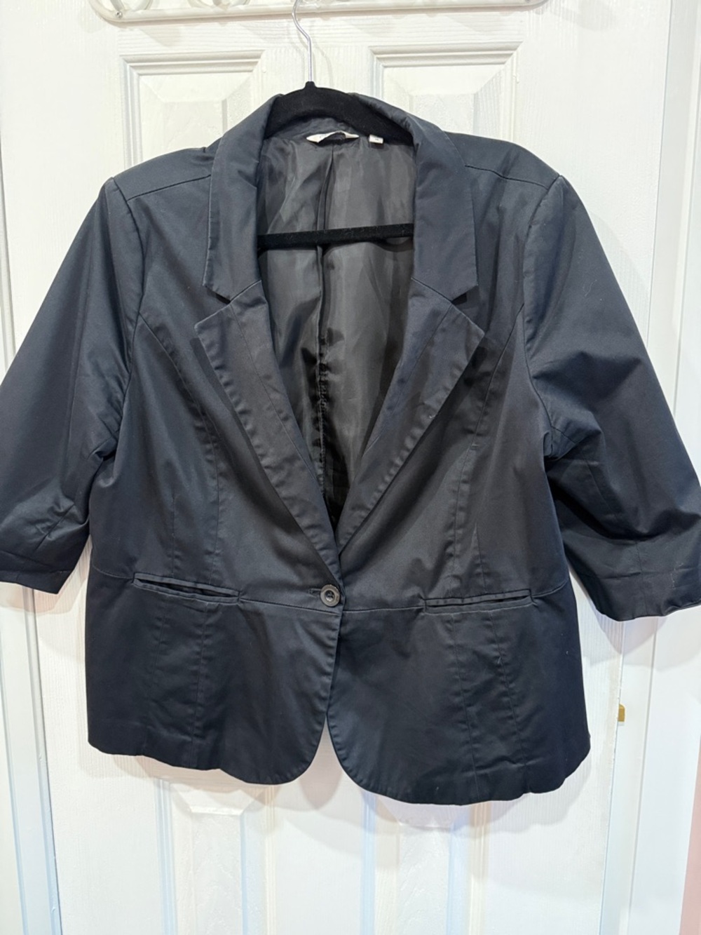 Reitmans Black Short-Sleeve Blazer Jacket